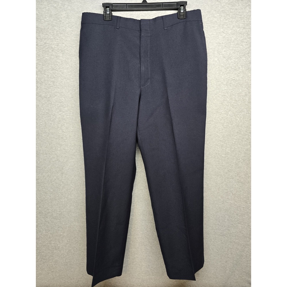 Vintage Haggar Magic Stretch Dress Pants Mens 36x29 Brown Wool Blend Flat Front